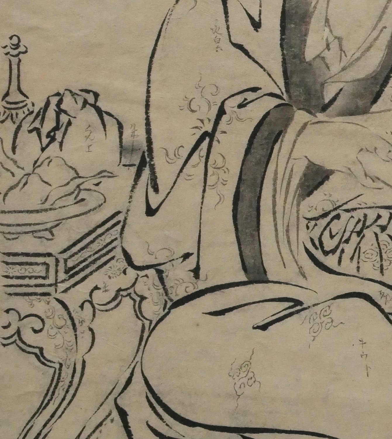 Japanese School, (Edo period, circa 1830-50 or earlier) - Portrait of Hua Tuo - Image 4