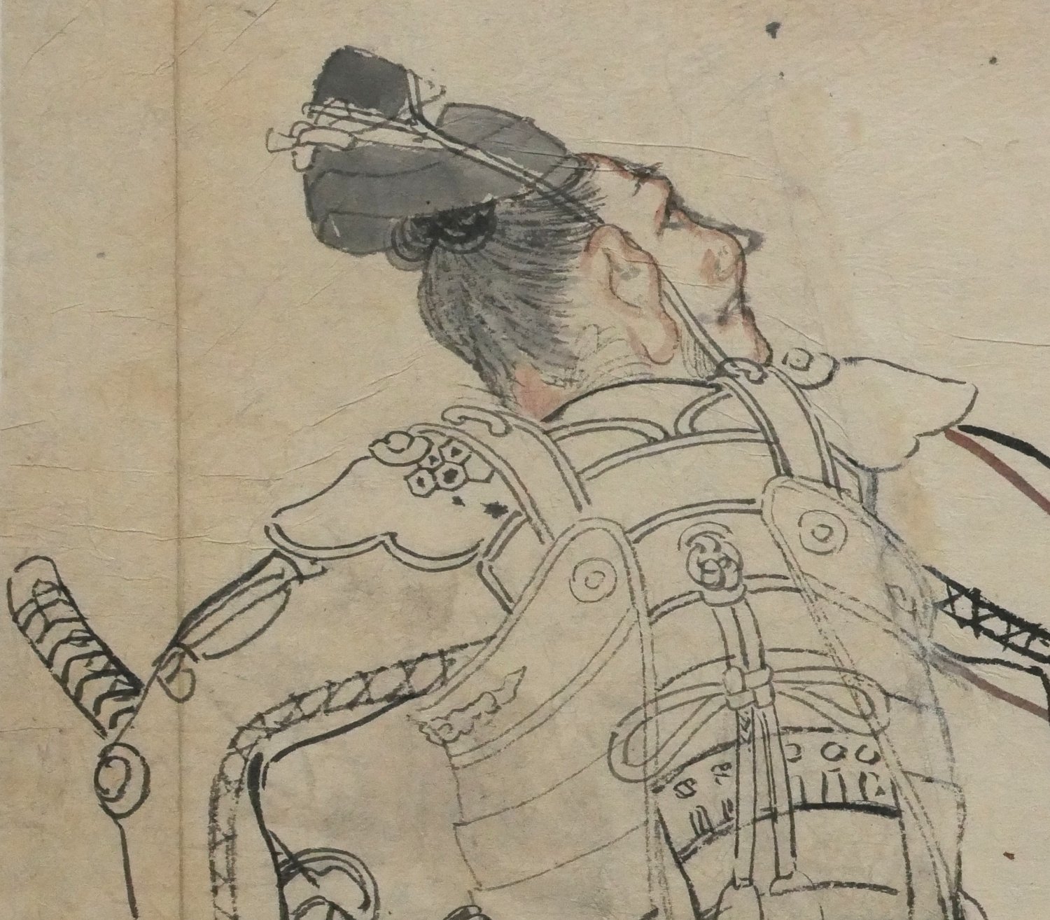 Japanese School, (Edo period, circa 1830-50) - Samurai Warrior Kneeling - Image 3