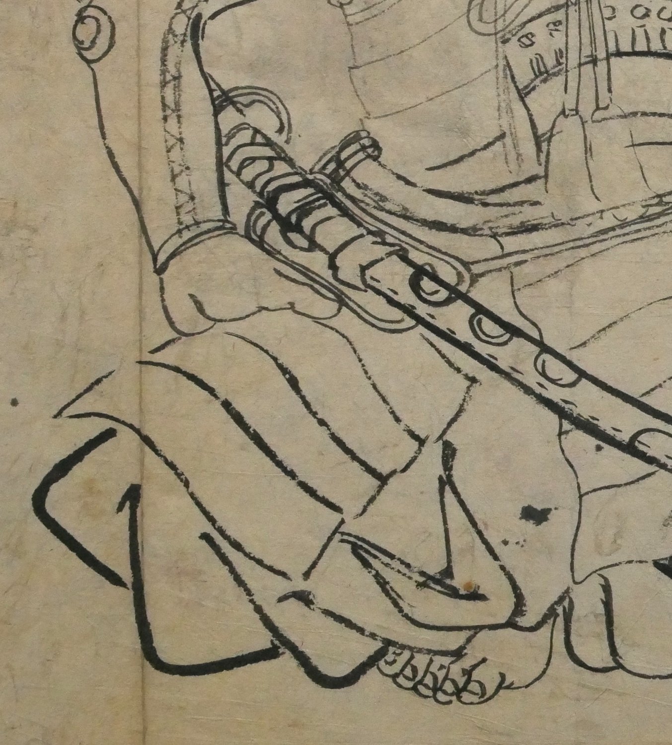 Japanese School, (Edo period, circa 1830-50) - Samurai Warrior Kneeling - Image 5