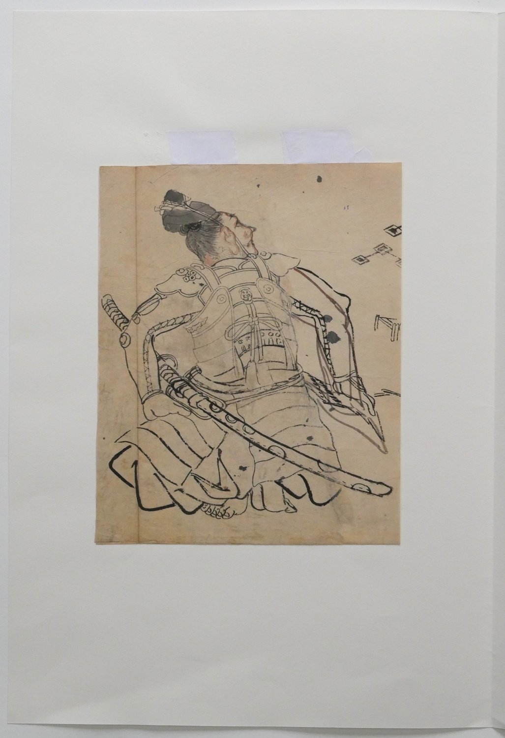 Japanese School, (Edo period, circa 1830-50) - Samurai Warrior Kneeling - Image 2
