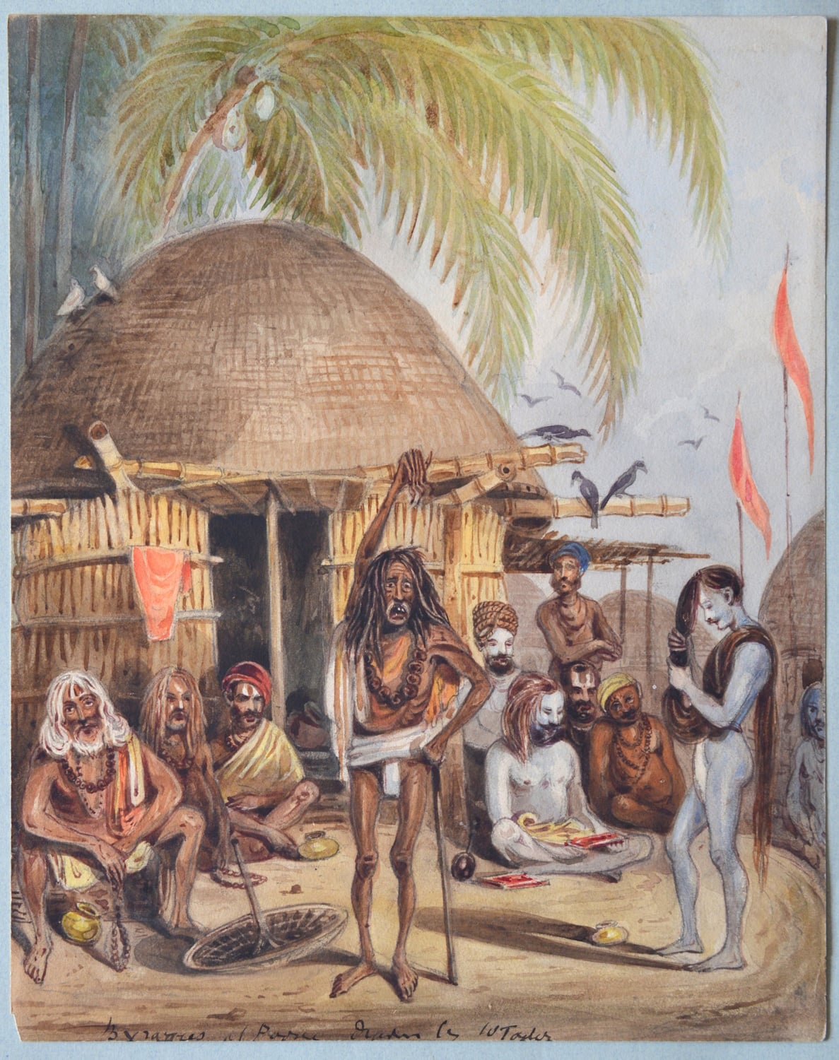 William Tayler – Byragees at Puri, India, circa 1830-40