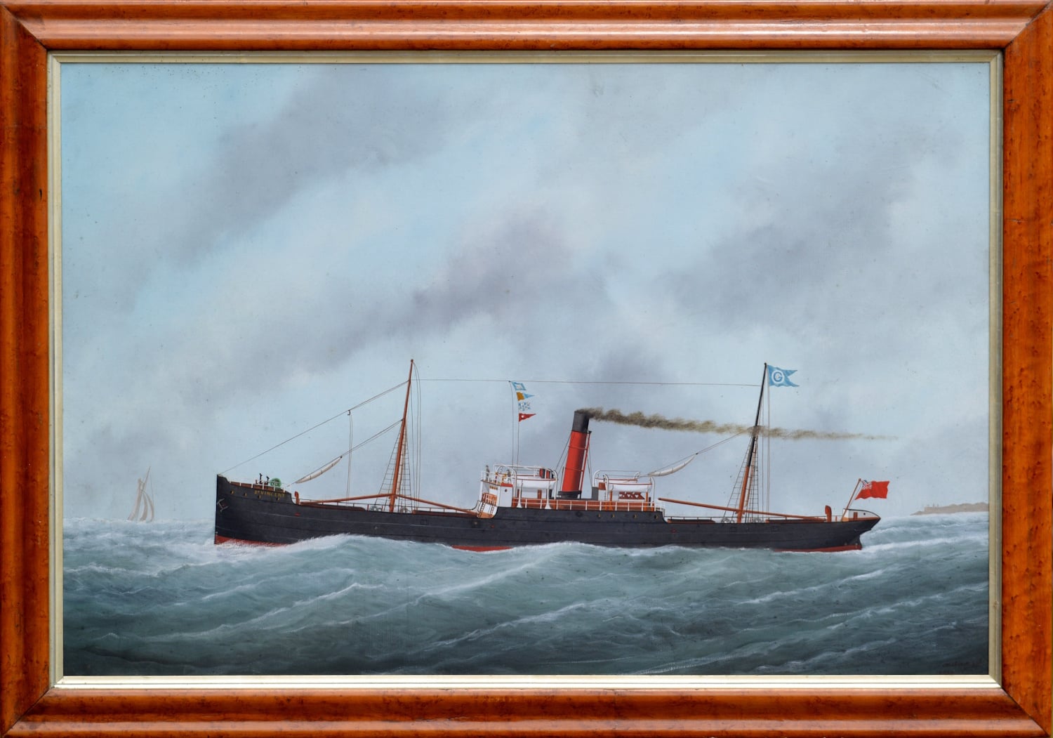 Marie-Edouard Adam – The General Cargo Steamer St. Vincent at Sea