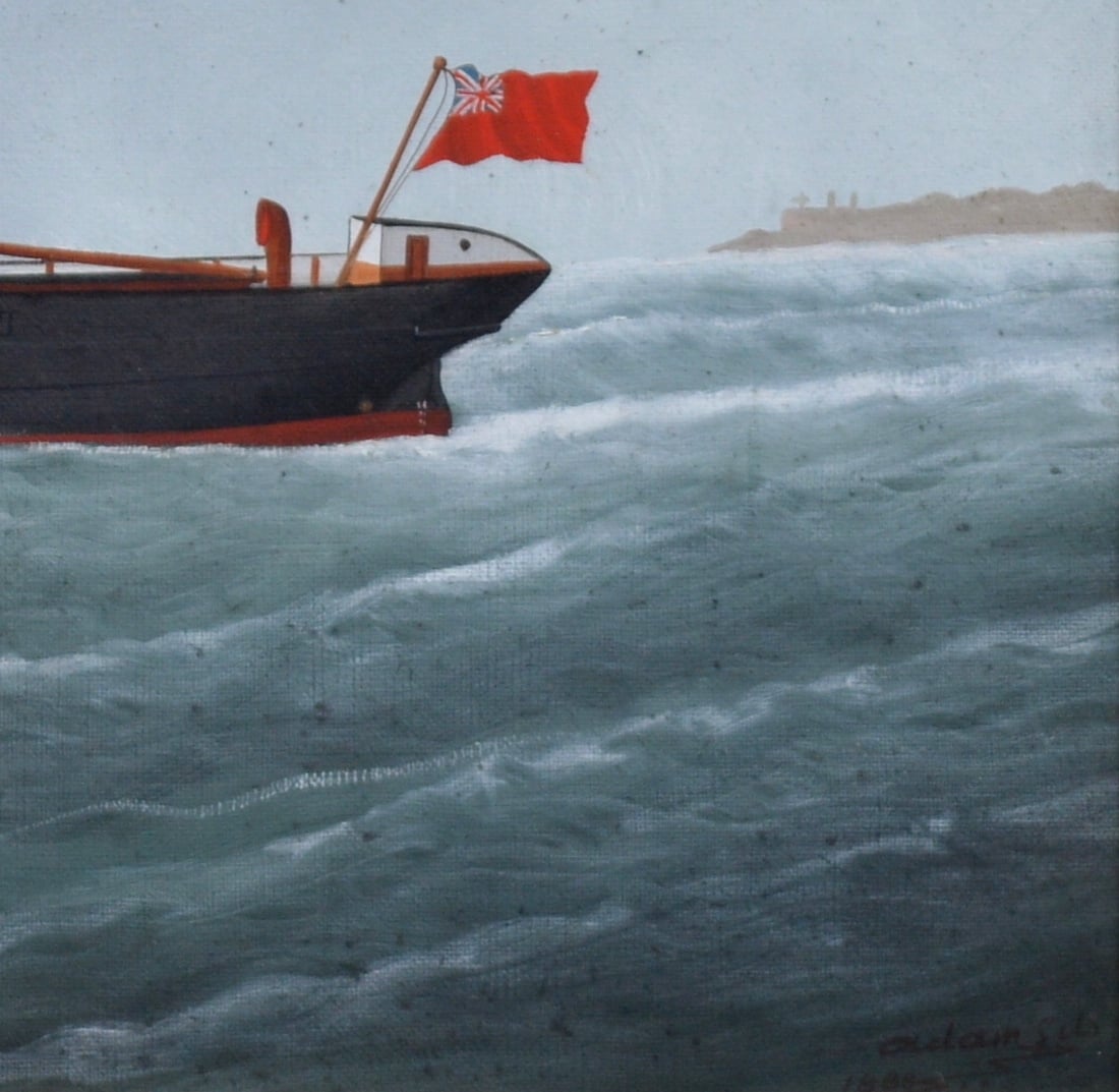 Marie-Edouard Adam - The General Cargo Steamer St. Vincent at Sea - Image 4