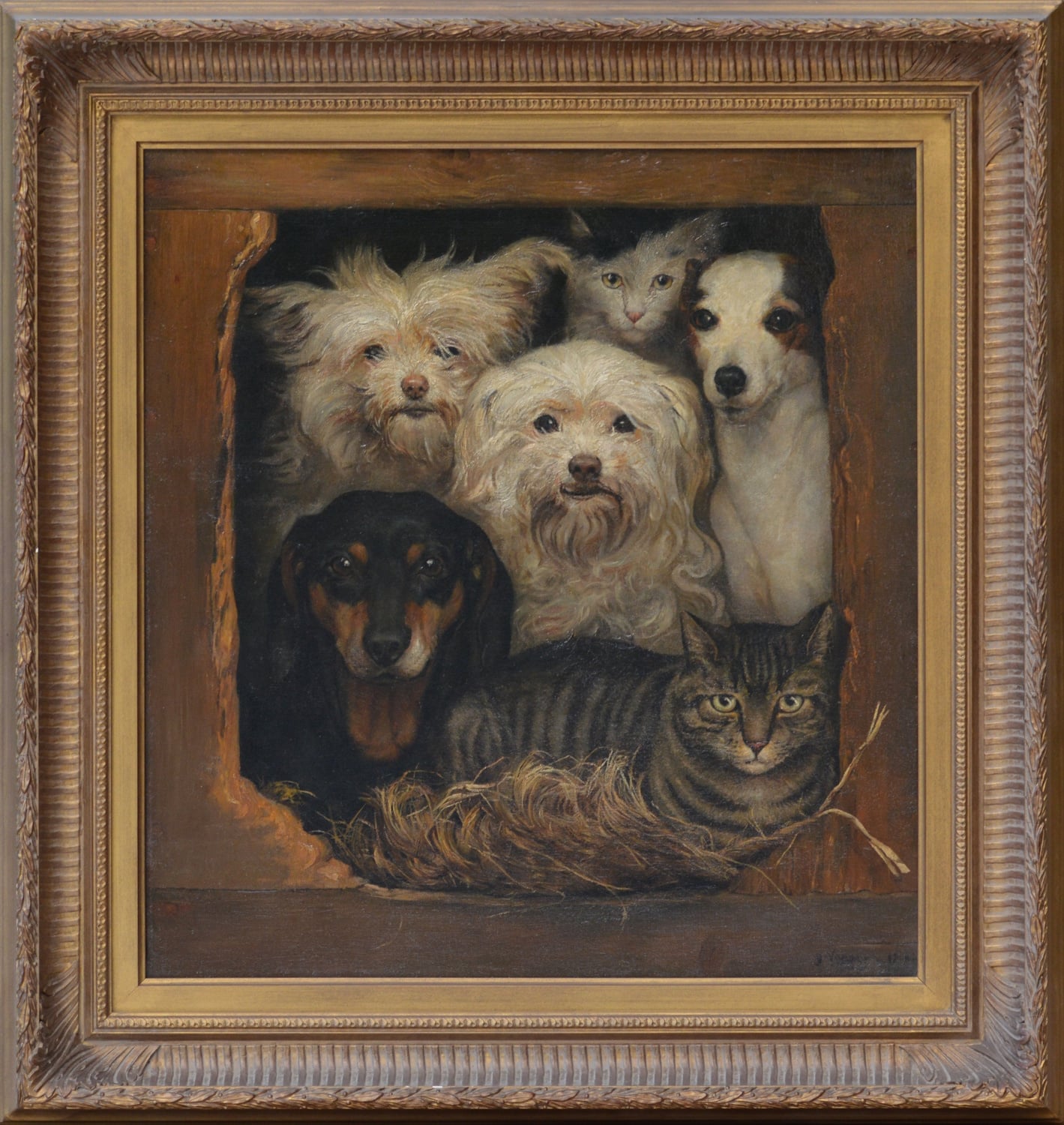 ‘The Best of Friends’ – Unidentified artist, illegibly signed and dated, (19th-early 20th-century)