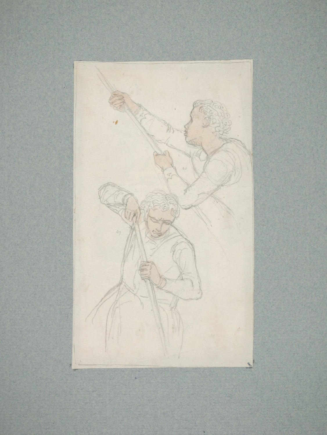 James Smetham – Punting and Various Figure Studies Verso